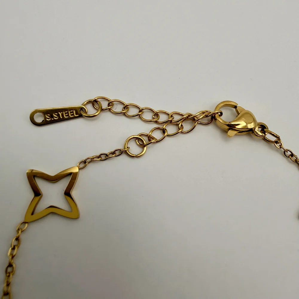 Gold Stainless Steel Star Charm Bracelet Dainty Minimalist Jewelry